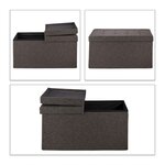 Banquette avec espace de rangement pliable rembourré couvercle rabattable marron 13_0000373_2