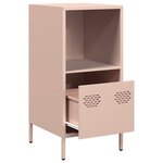 vidaXL Buffet rose 35x39x73 5 cm acier laminé à froid