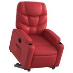 vidaXL Fauteuil inclinable électrique rouge similicuir