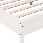 vidaXL Cadre de lit sans matelas blanc 200x200 cm bois massif de pin
