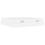 vidaXL Cadre de lit avec matelas avec matelas 2 Pièces Blanc PVC