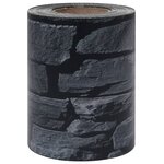 vidaXL Écran d'intimité de jardin PVC 35x0 19m Gris d'aspect de pierre