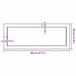 vidaXL Étagère murale 80x30x(2-6) cm bois de chêne massif non traité