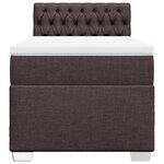 vidaXL Sommier à lattes de lit avec matelas Marron foncé 100x200 cm