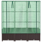 vidaXL Jardinière surélevée avec housse aspect rotin 120x40x138 cm