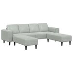 vidaXL Canapé de salon 3 Pièces Gris clair 250 x 188 x 76 cm