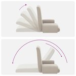 vidaXL Fauteuil de sol ajustable Avoine Velours grainé