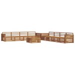 vidaXL Ensemble de canapés d'extérieur 9 Pièces Naturel