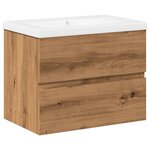 vidaXL Armoire lavabo avec bassin intégré chêne artisanal
