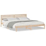vidaXL Cadre de lit Marron 200 x 220 cm Bois massif en pin