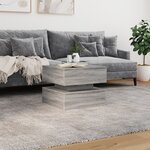 vidaXL Table basse avec lumières LED sonoma gris 50x50x40 cm