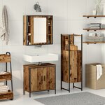vidaXL Ensemble de meubles de salle de bain 3 pièces en bois ancien