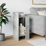 vidaXL Table d'appoint avec étagère gris béton 25 5x27x60 cm