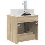vidaXL Vanité de lavabo mural Chêne Sonoma 49 5 x 41 x 62 5 cm