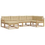 vidaXL Ensemble de canapés d'extérieur 5 pc Blanc et Beige Polyester