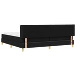vidaXL Lit à ressorts avec matelas Noir et Blanc 200 x 200 cm Mousse