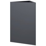vidaXL Jardinières 2 Pièces anthracite triangulaire 50x43x75 cm acier