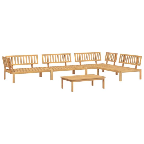 vidaXL Salon palette de jardin 5 Pièces bois d'acacia massif