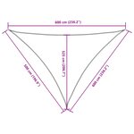 vidaXL Voile de parasol tissu oxford triangulaire 5x6x6 m rouge