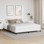 vidaXL Lit avec matelas Blanc pur 180 x 200 cm Faux cuir