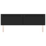 vidaXL Tête de lit avec des lumières à LED Noir 200 cm PVC