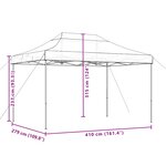 vidaXL Tente de fête 279 x 410 x 315 cm Bordeaux Tissu Oxford