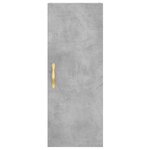 vidaXL Buffet haut Gris béton 34 5x34x180 cm Bois d'ingénierie