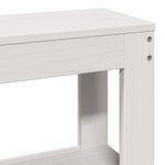 vidaXL Tête de lit avec étagères blanc 140 cm bois massif de pin