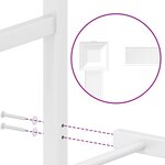 vidaXL Cadre de lit métal avec tête de lit/pied de lit blanc 90x200 cm