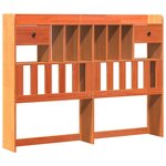 vidaXL Lit bibliothèque sans matelas cire marron 140x190 cm pin massif