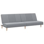 vidaXL Canapé-lit à gris clair tissu