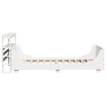 vidaXL Cadre de lit sans matelas blanc 75x190 cm bois de pin massif