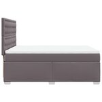 vidaXL Sommier à lattes de lit avec matelas Gris 140x200 cm Similicuir