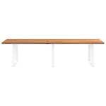 vidaXL Table à manger marron clair bois de chêne massif rectangulaire