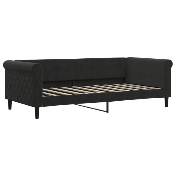 vidaXL Lit de repos noir 90x190 cm velours