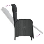 vidaXL Ensemble à manger jardin et coussins 7 Pièces Noir et gris Rotin