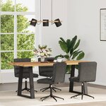 vidaXL Chaises à manger lot de 4 noir similicuir