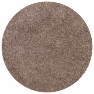 vidaXL Tapis Shaggy Anti-dérapant Marron 120 x 120 cm PP