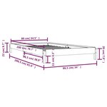 vidaXL Lit empilable Noir 80x200 cm Bois de pin massif