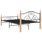 vidaXL Cadre de lit sans matelas noir métal 120x200 cm