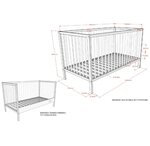 Ensemble DINO noyer - Lit 70x140 + table à langer