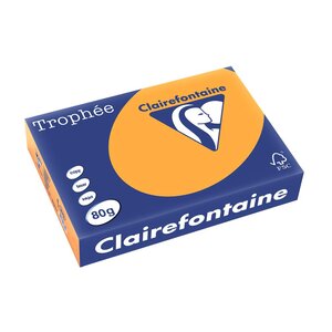 Ramette 500 Feuilles Papier 80g A4 210x297 mm Clémentine x 5 TROPHÉE