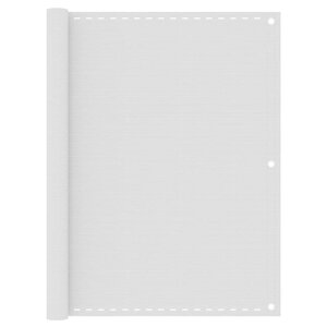 vidaXL Écran de balcon Blanc 120x500 cm PEHD