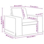 vidaXL Canapé Gris clair 103 x 80 x 82 cm tissu