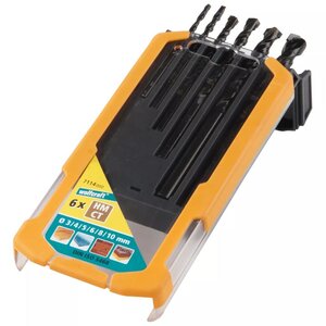 Wolfcraft jeu de forets universels 6 pièces 3-10 mm 7114000