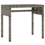 vidaXL Chaise longue avec auvent et table gris résine tressée