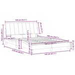 vidaXL Cadre de lit sans matelas Hanko vert foncé 140x200 cm velours