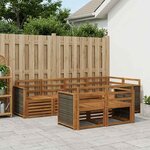 vidaXL Ensemble de canapés d'extérieur 6 pc Naturel
