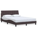 vidaXL Cadre de lit sans matelas marron foncé 140x200 cm tissu