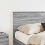 vidaXL Tête de lit Gris Sonoma 140 cm Bois d'ingénierie